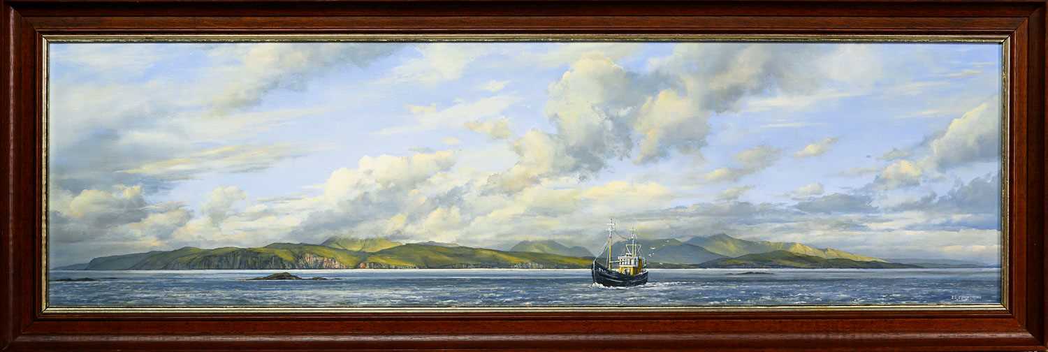 * IAN S JOHNSTONE (SCOTTISH 1957 - 2009), MULL FROM THE FIRTH OF LORN