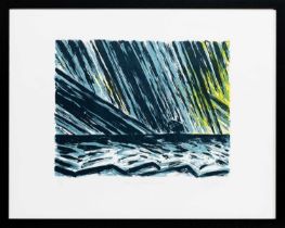 * JOHN HOUSTON OBE RSA RSW RGI SSA (SCOTTISH 1930 - 2008), BASS ROCK, EVENING STORM