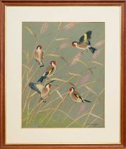* RALSTON GUDGEON RSW (SCOTTISH 1910 - 1984), A GROUP OF GOLDFINCHES