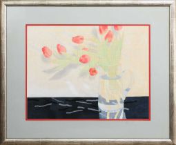 * BARBARA BALMER RSA RSW RGI (SCOTTISH 1929 - 2017), TULIPS IN JUG