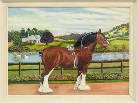 * WILLIAM ROBBIE (SCOTTISH 1887 - 1967), CLYDESDALE STALLION, CRAIGIE HOLLYBUSH (22640)