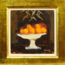 * MICHAEL G CLARK RGI RSW PAI (BRITISH b. 1959), STILL LIFE WITH ORANGES