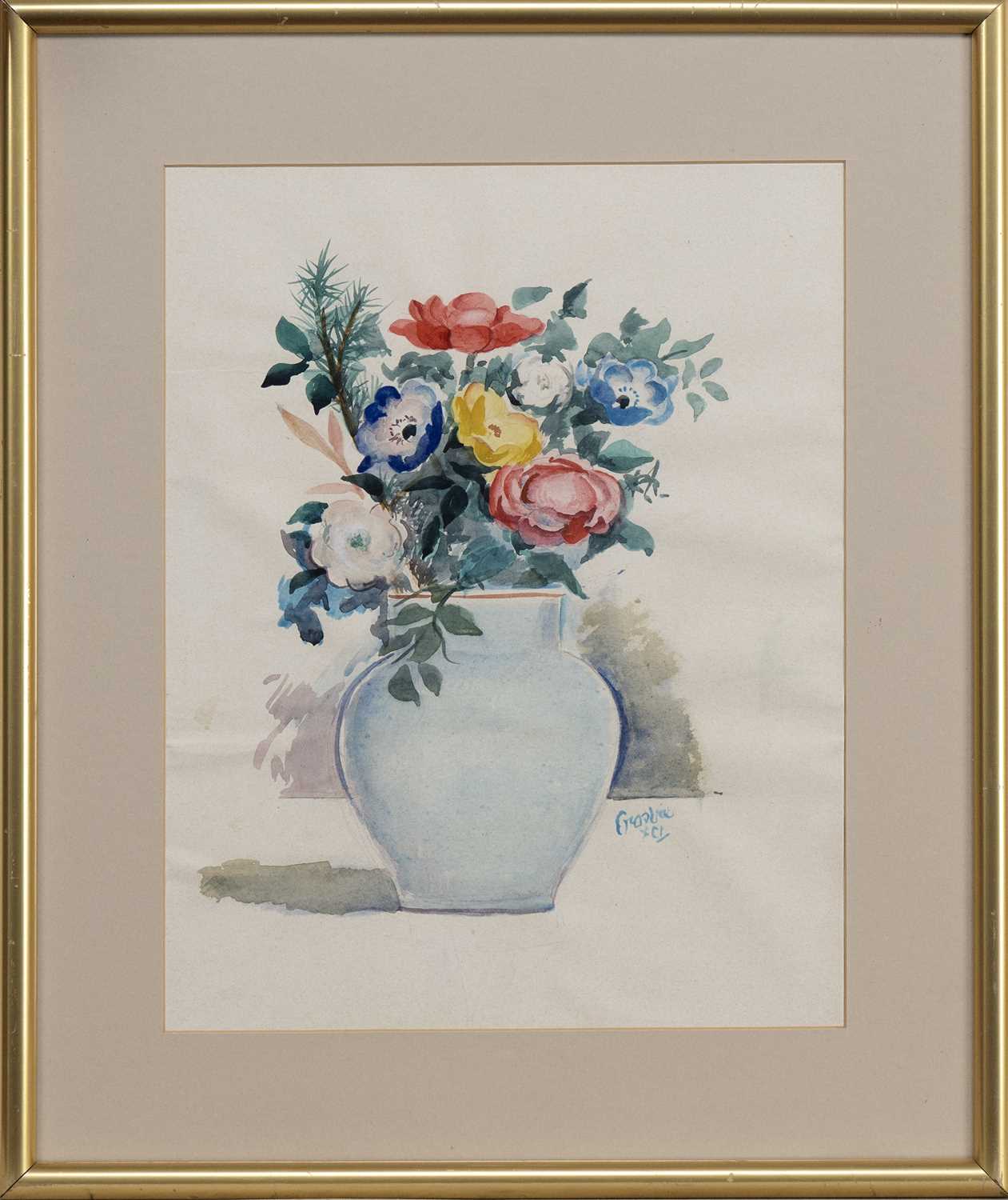 * WILLIAM CROSBIE RSA RGI (SCOTTISH 1915 - 1999), FLOWERS IN A BLUE VASE