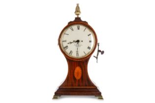 REGENCY MAHOGANY BALLOON-SHAPED MANTEL CLOCK, CALEB PITT, DUKE STREET, LONDON, CIRCA 1808