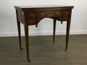VICTORIAN INLAID ROSEWOOD TURNOVER CARD TABLE,