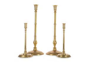 PAIR OF BRASS ALTAR CANDLESTICKS LATE 19TH / EARLY 20TH CENTURY