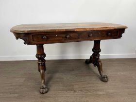 WILLIAM IV ROSEWOOD LIBRARY TABLE,