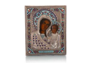 RUSSIAN ICON OF THE KAZANSKAYA MOTHER OF GOD, 20TH CENTURY