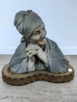 BERTHE GIRARDET (FRENCH 1867-1940), BUST OF AN OLD LADY LATE 19TH / EARLY 20TH CENTURY