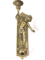 SET OF FOUR BRASS FIGURAL WALL SCONCES, LATE 20TH CENTURY