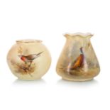 TWO ROYAL WORCESTER VASES,