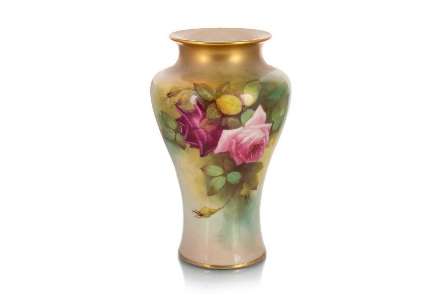 F. HARPER FOR ROYAL WORCESTER, BALUSTER SHAPED VASE