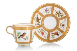MINTON, PORECLAIN TEACUP AND SAUCER MID TO LATE-19TH CENTURY