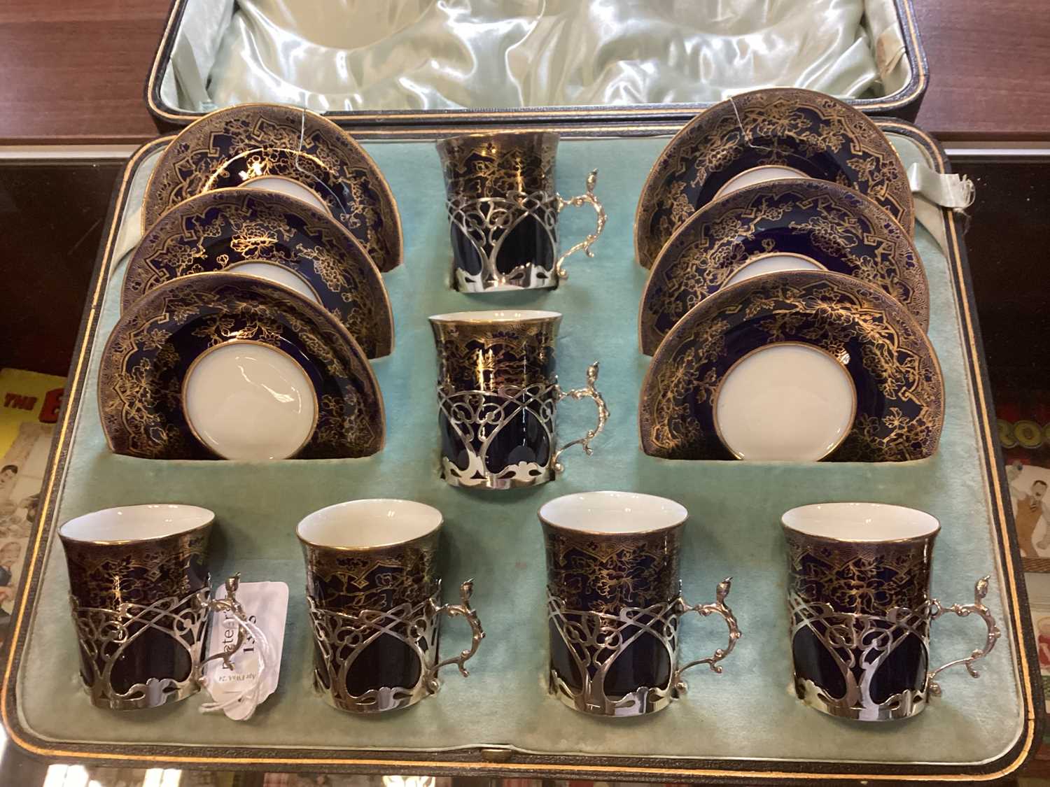 COPELAND SPODE, SILVER MOUNTED COFFEE SET, EARLY 20TH CENTURY - Image 4 of 5