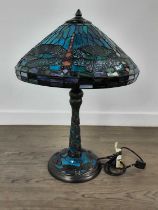 TIFFANY STYLE TABLE LAMP, CONTEMPORARY