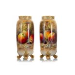 WILLIAM RICKETTS FOR ROYAL WORCESTER, PAIR OF VASES