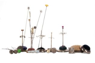 LARGE COLLECTION OF HATPINS, 19TH CENTURY AND LATER