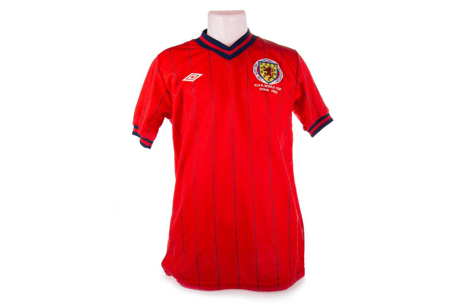 SCOTLAND INTERNATIONAL, MATCH PREPARED WORLD CUP AWAY JERSEY AND SHORTS, 1982