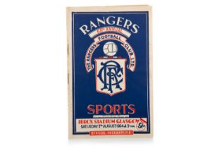 RANGERS F.C., 68TH ANNUAL SPORTS DAY, PROGRAMME, 7TH AUGUST 1954