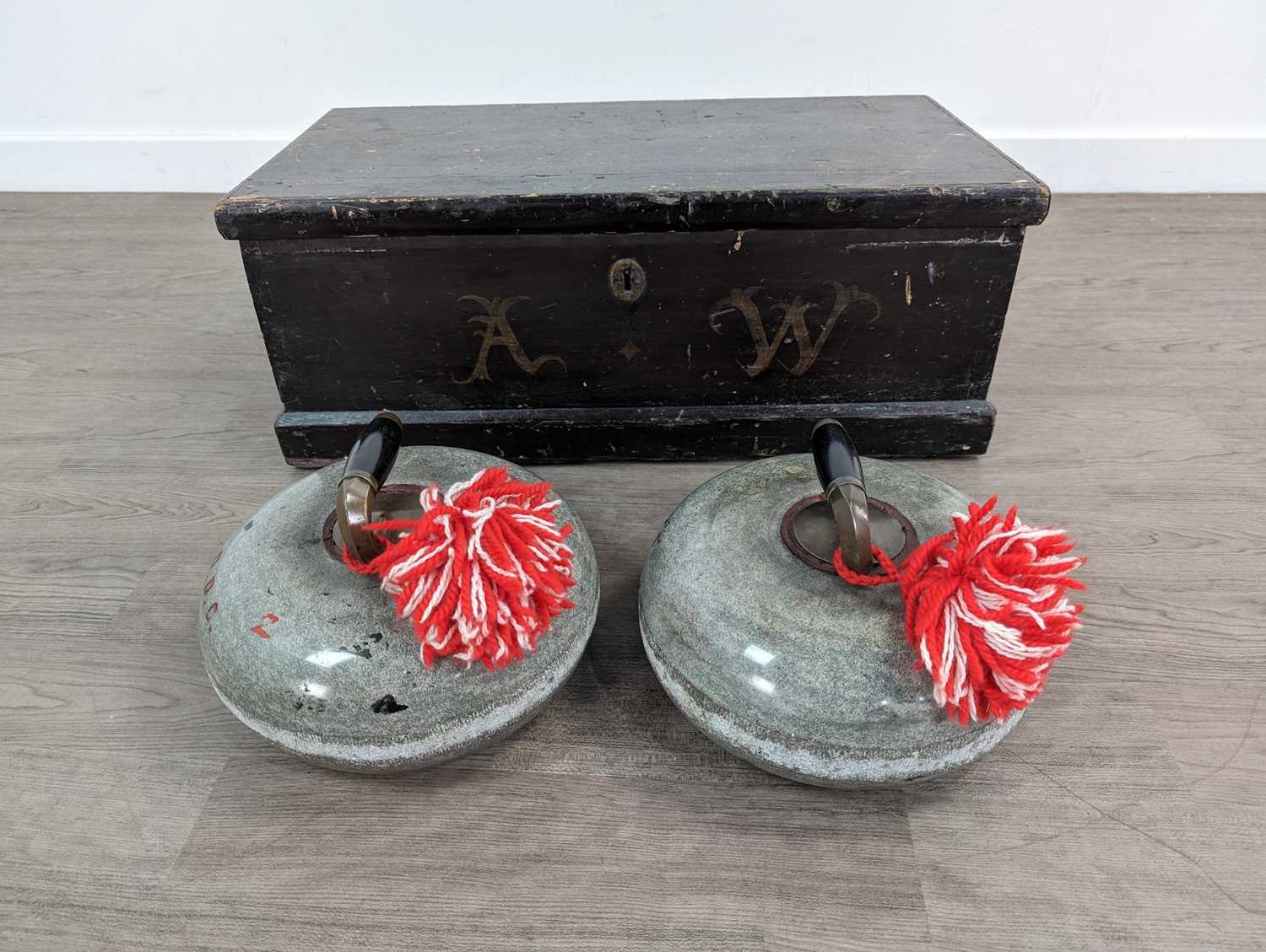 PAIR OF AILSA CRAIG GRANITE CURLING STONES, EARLY 20TH CENTURY