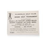 RARE & IMPORTANT, ELDERSLIE GOLF CLUB - GRAND GOLF TOURNAMENT TICKET, 18TH APRIL 1910