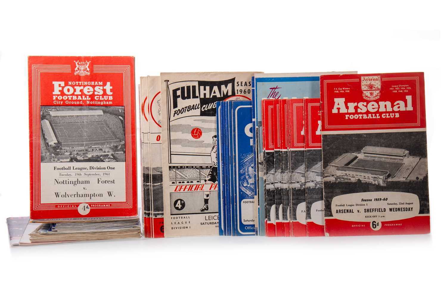 ENGLISH CLUBS, COLLECTION OF FOOTBALL PROGRAMMES, CIRCA 1959-62