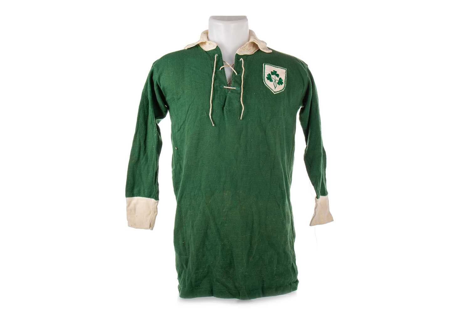 JOHN ‘JIMMY’ BUCHANAN OF THE IRISH FREE STATE, TWO MATCH WORN JUNIOR INTERNATIONAL JERSEYS, 1930s - Image 2 of 2