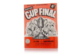 CLYDE F.C. VS HIBERNIAN F.C., SCOTTISH CUP FINAL PROGRAMME, 26TH APRIL 1958