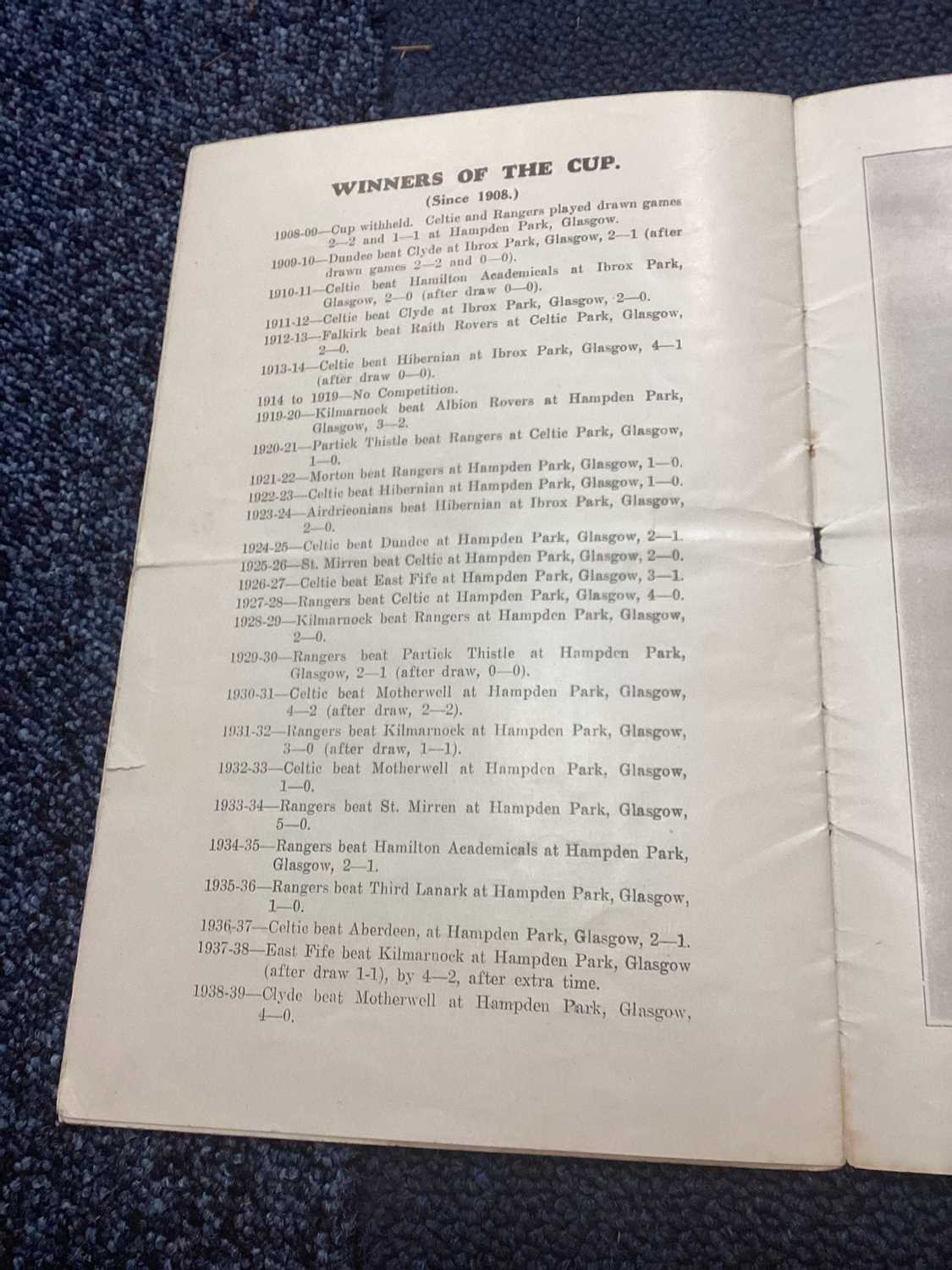 RANGERS F.C. VS. DUNDEE UNITED F.C., SCOTTISH WAR EMERGENCY CUP FINAL PROGRAMME, 4TH MAY 1940 - Image 11 of 15