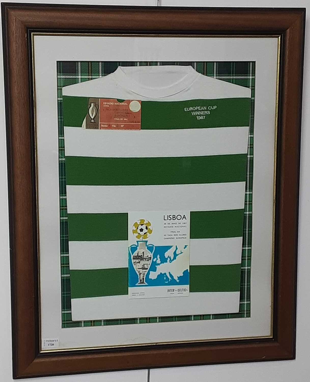 CELTIC F.C., LISBON LIONS EUROPEAN CUP FACSIMILE DISPLAY,