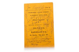 CELTIC F.C VS. BARNSLEY F.C., SIGNED PROGRAMME, 19TH APRIL 1971