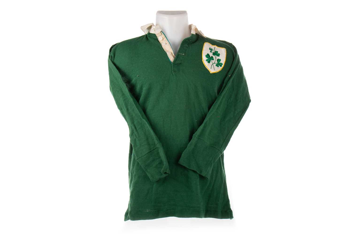 JOHN ‘JIMMY’ BUCHANAN OF THE IRISH FREE STATE, TWO MATCH WORN JUNIOR INTERNATIONAL JERSEYS, 1930s