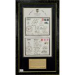 SAINT MIRREN F.C. AND LIVERPOOL F.C., CENTENARY GAME SIGNED PHILOTELIC DISPLAY, 12TH DECEMBER 1977