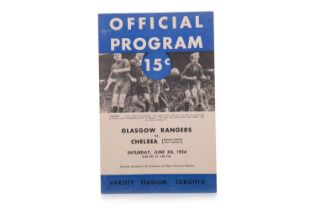 RANGERS F.C. VS. CHELSEA F.C., PROGRAMME, 5TH JUNE 1954