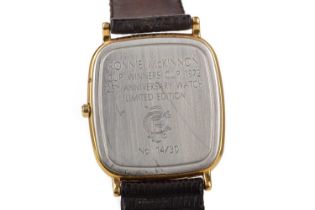 RONNIE MCKINNON OF RANGERS F.C., 1972 ECWC 25TH ANNIVERSARY LONGINES WATCH,