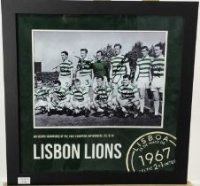 CELTIC F.C., LISBON LIONS SIGNED DISPLAY,