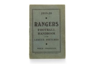 RANGERS F.C., FOOTBALL HANDBOOK, 1919/20