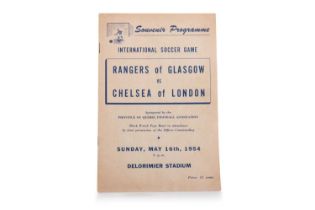 RANGERS F.C. VS. CHELSEA F.C., PROGRAMME, 16TH MAY 1954