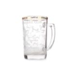 SAINT MIRREN F.C., SCOTTISH CUP WINNERS COMMEMORATIVE GLASS TANKARD, 1959