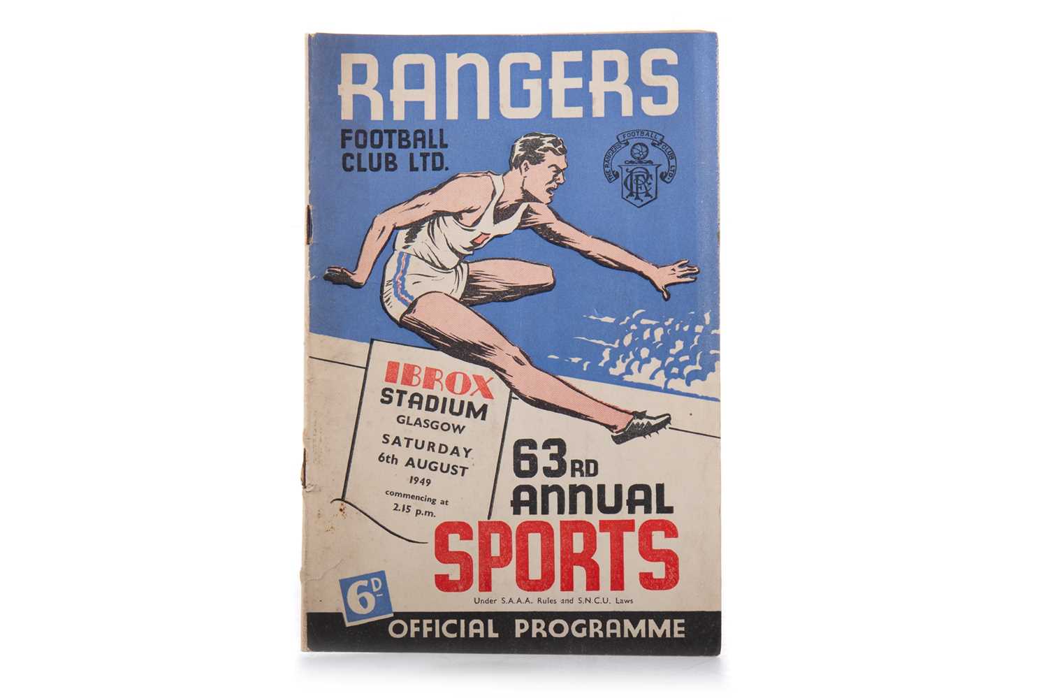 RANGERS F.C., 63RD ANNUAL SPORTS DAY, PROGRAMME, 6TH AUGUST 1949