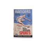 RANGERS F.C., 63RD ANNUAL SPORTS DAY, PROGRAMME, 6TH AUGUST 1949