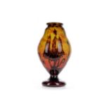 CHARLES SCHNEIDER FOR LA VERRE FRANCAIS, ART NOUVEAU CAMEO GLASS VASE, CIRCA 1920s