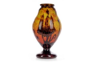 CHARLES SCHNEIDER FOR LA VERRE FRANCAIS, ART NOUVEAU CAMEO GLASS VASE, CIRCA 1920s