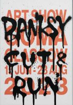 BANKSY (BRITISH, b. 1974-), UNFRAMED CUT & RUN EXHIBITION POSTER, 2023