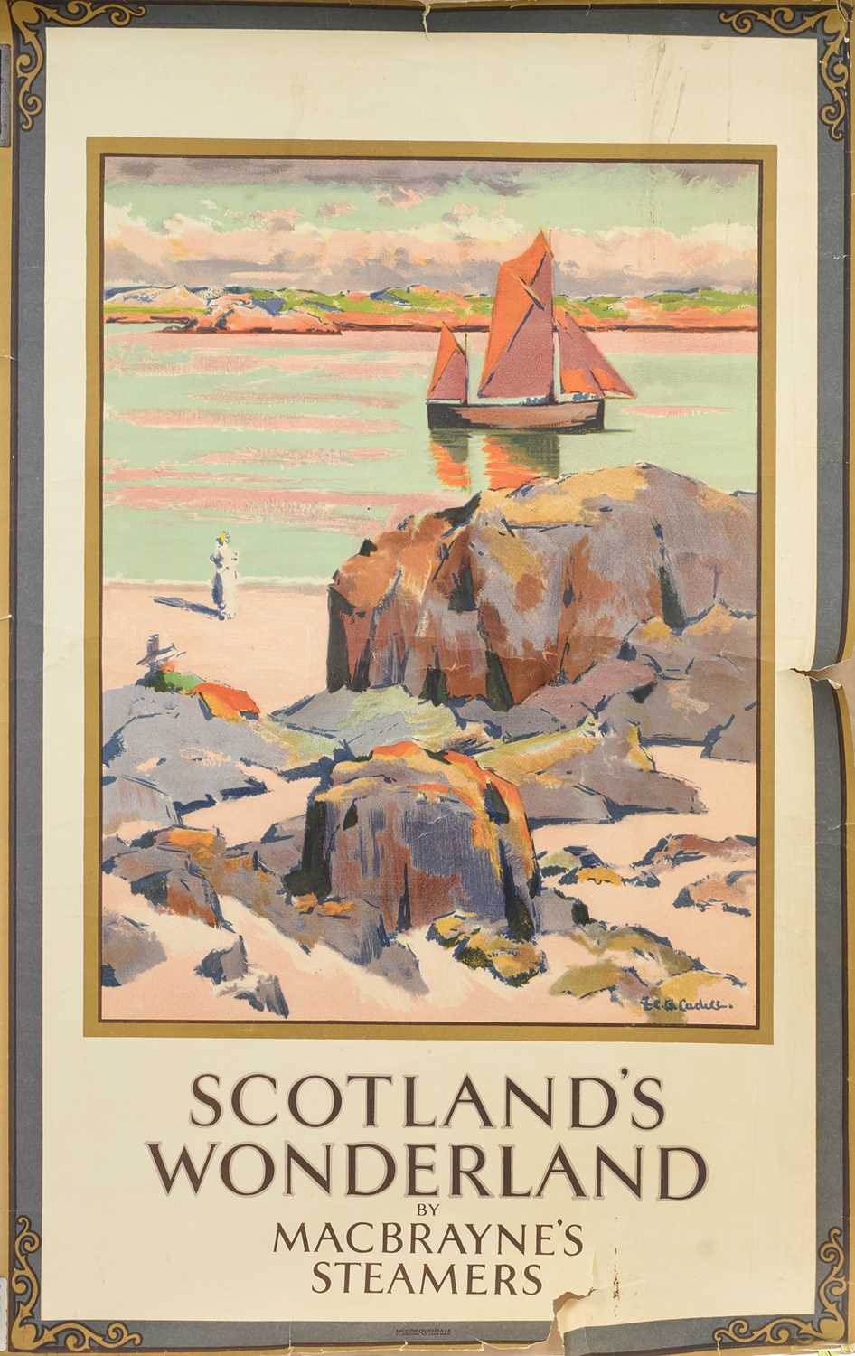 DAVID MACBRAYNE LTD., FOUR ORIGINAL LITHOGRAPHIC TRAVEL POSTERS, CIRCA 1930s - Image 4 of 4