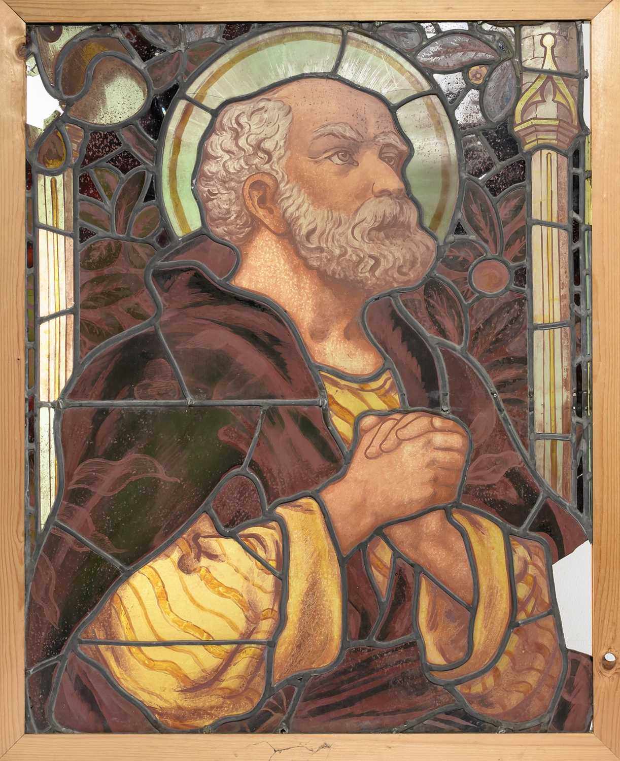 ATTRIBUTED TO DANIEL COTTIER (SCOTTISH, 1838-1891), SET OF THREE STAINED GLASS WINDOWS, BELIEVED CIR - Image 3 of 13