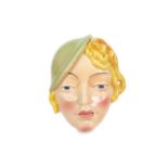 BESWICK, ART DECO 'MARLENE DIETRICH' WALL MASK, CIRCA 1930s