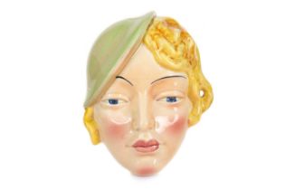 BESWICK, ART DECO 'MARLENE DIETRICH' WALL MASK, CIRCA 1930s