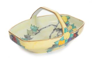 ELIZABETH MARY WATT (1886-1954), PORCELAIN BASKET, EARLY TO MID-20TH CENTURY