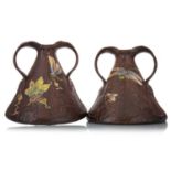 BRETBY ART POTTERY, PAIR OF 'LIGNA' WARE VASES, CIRCA 1900